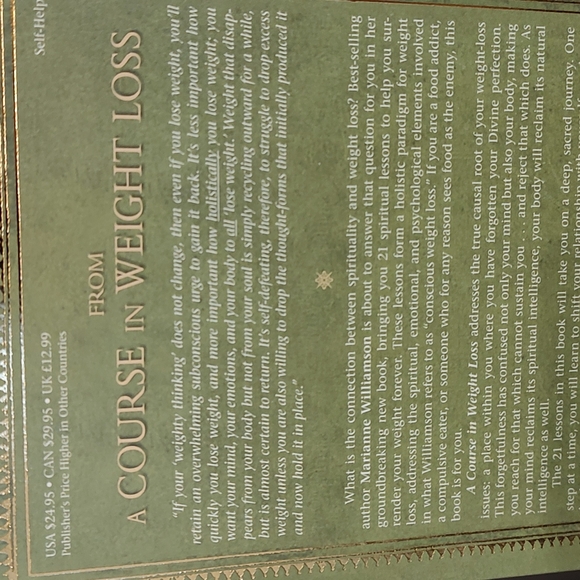 🌟MARIANNE WILLIAMSON🌟 - A Course in Weight Loss - HARDBACK - Picture 3 of 12